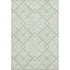 5' X 8' Mint Green And Ivory Geometric Washable Area Rug With UV Protection