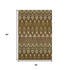 5' X 8' Brown Sage And Beige Southwestern Washable Area Rug With UV Protection