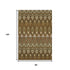 8' X 10' Brown Sage And Beige Southwestern Washable Area Rug With UV Protection