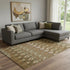 8' X 10' Brown Sage And Beige Southwestern Washable Area Rug With UV Protection