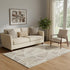 5' X 8' Brown And Beige Geometric Washable Area Rug With UV Protection