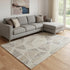 8' X 10' Brown And Beige Geometric Washable Area Rug With UV Protection