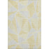 5' X 8' Gold And Gray Geometric Washable Area Rug With UV Protection