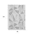 8' X 10' Gray And Silver Geometric Washable Area Rug With UV Protection