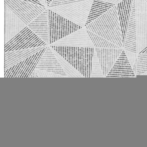 8' X 10' Gray And Silver Geometric Washable Area Rug With UV Protection