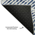 8' X 10' Navy Blue And Ivory Geometric Washable Area Rug With UV Protection