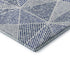 8' X 10' Navy Blue And Ivory Geometric Washable Area Rug With UV Protection