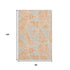 8' X 10' Orange And Gray Geometric Washable Area Rug With UV Protection