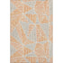 8' X 10' Orange And Gray Geometric Washable Area Rug With UV Protection