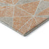 8' X 10' Orange And Gray Geometric Washable Area Rug With UV Protection