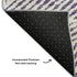 5' X 8' Purple And Silver Geometric Washable Area Rug With UV Protection