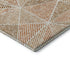 8' Terra Cotta And Beige Geometric Washable Round Rug With UV Protection