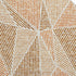 8' Terra Cotta And Beige Geometric Washable Round Rug With UV Protection