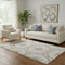 5' X 8' Beige Teal And Brown Geometric Washable Area Rug With UV Protection