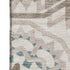 5' X 8' Beige Teal And Brown Geometric Washable Area Rug With UV Protection