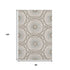 8' X 10' Beige Teal And Brown Geometric Washable Area Rug With UV Protection