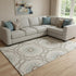 8' X 10' Beige Teal And Brown Geometric Washable Area Rug With UV Protection