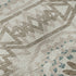 8' X 10' Beige Teal And Brown Geometric Washable Area Rug With UV Protection
