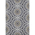 5' X 8' Black Ivory And Gold Geometric Washable Area Rug With UV Protection