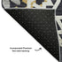 5' X 8' Black Ivory And Gold Geometric Washable Area Rug With UV Protection