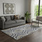 5' X 8' Black Ivory And Gold Geometric Washable Area Rug With UV Protection