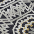 9' X 12' Black Ivory And Gold Geometric Washable Area Rug With UV Protection