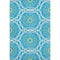 8' X 10' Blue Ivory And Olive Green Geometric Washable Area Rug With UV Protection