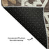 5' X 8' Chocolate And Ivory Geometric Washable Area Rug With UV Protection