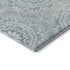 8' X 10' Denim Blue And Ivory Geometric Washable Area Rug With UV Protection