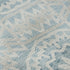 8' X 10' Denim Blue And Ivory Geometric Washable Area Rug With UV Protection