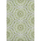 5' X 8' Green And Ivory Geometric Washable Area Rug With UV Protection