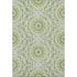 5' X 8' Green And Ivory Geometric Washable Area Rug With UV Protection