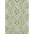 8' X 10' Green And Ivory Geometric Washable Area Rug With UV Protection