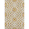 5' X 8' Gold And Ivory Geometric Washable Area Rug With UV Protection