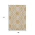 9' X 12' Gold And Ivory Geometric Washable Area Rug With UV Protection