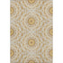 9' X 12' Gold And Ivory Geometric Washable Area Rug With UV Protection
