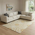 9' X 12' Gold And Ivory Geometric Washable Area Rug With UV Protection