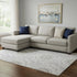 9' X 12' Gray And Ivory Geometric Washable Area Rug With UV Protection