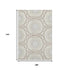9' X 12' Ivory And Gray Geometric Washable Area Rug With UV Protection