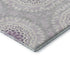 8' X 10' Lilac And Ivory Geometric Washable Area Rug With UV Protection