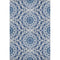 5' X 8' Navy Blue And Ivory Geometric Washable Area Rug With UV Protection