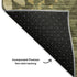 8' Olive Green And Gold Geometric Washable Round Rug With UV Protection