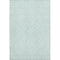 8' X 10' Aqua And Ivory Geometric Washable Area Rug With UV Protection