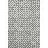 5' X 8' Charcoal And Ivory Geometric Washable Area Rug With UV Protection