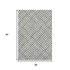 5' X 8' Charcoal And Ivory Geometric Washable Area Rug With UV Protection