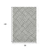 8' X 10' Charcoal And Ivory Geometric Washable Area Rug With UV Protection