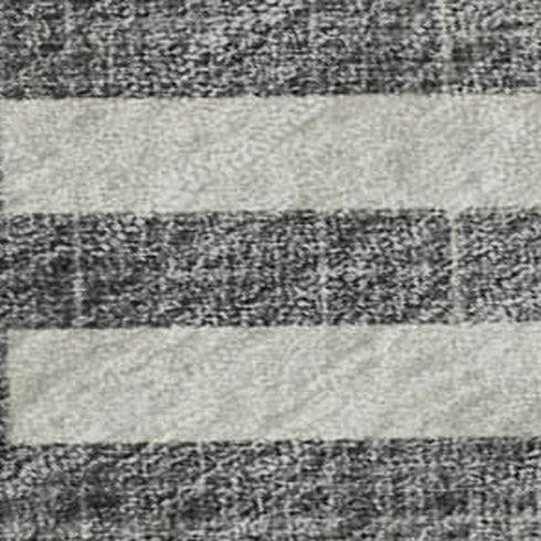8' X 10' Charcoal And Ivory Geometric Washable Area Rug With UV Protection