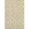 5' X 8' Gold And Ivory Geometric Washable Area Rug With UV Protection
