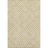 5' X 8' Gold And Ivory Geometric Washable Area Rug With UV Protection