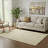 5' X 8' Gold And Ivory Geometric Washable Area Rug With UV Protection